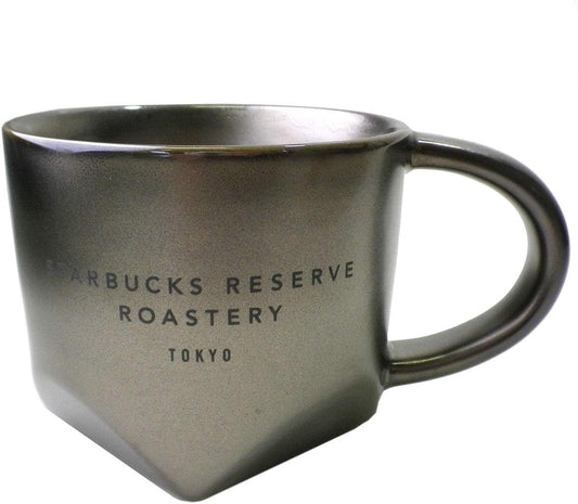 STARBUCKS STARBUCKS STABA Roastery Limited Roastery Beveled Base Mug Dark 8oz Porcelain Tableware Cup Silver Bronze Boxed Japan Tokyo Medium Black Coffee Starbucks Reserve