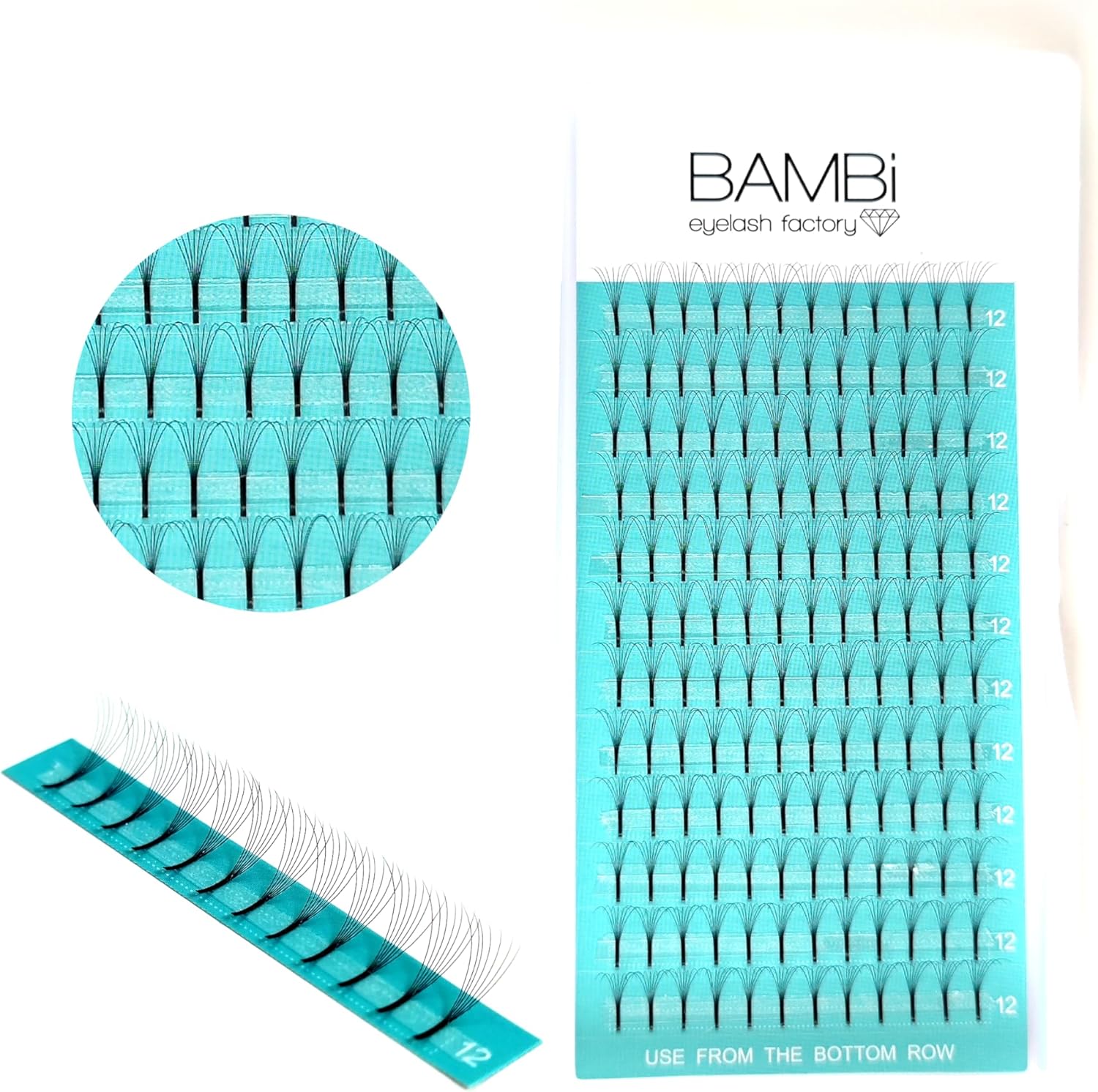 Eyelash Extensions C Curl Sable [7D] Volume 0.05 mm 8-13 mm (9 mm)