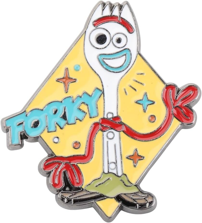 KEYCHIN Broche divertido Forky Forky para amantes de los regalos Forky Fans Esmalte Pin Forky Joyería de dibujos animados