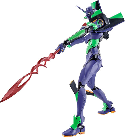 Robot Spirits BAS62117 Evangelion (Side EVA) Evangelion First Unit + Spear of Casius (Renewal Color Edition), Approx. 6.7 inches (170 mm), ABS & PVC, Pre-painted Action Figure
