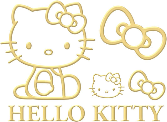 Seiwa KT546 Hello Kitty Car Exterior Sticker Emblem Gold 1 Piece