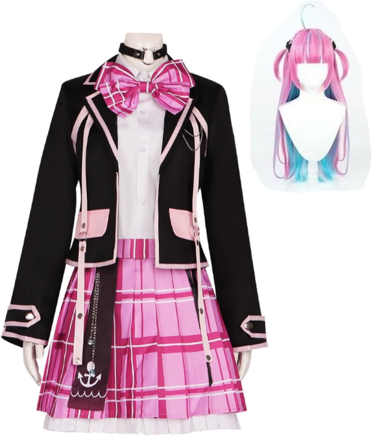 [COSSA] Costume with Wig, Minato Aqua Cosplay, New Outfit, Uniform, Costume, Uniform, Halloween Present