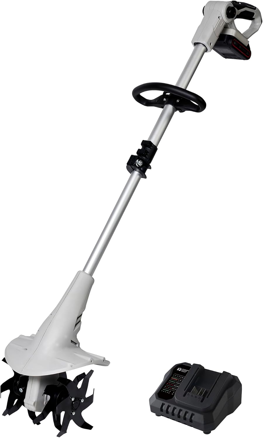 Yamazen CV-1825S Rechargeable Cultivator, 18 V, Electric, For Home Use, Lightweight, Small, Battery Included, Tilling Width 7.9 inches (200 mm), Telescopic Pole, Home Vegetable Garden, Agriculture