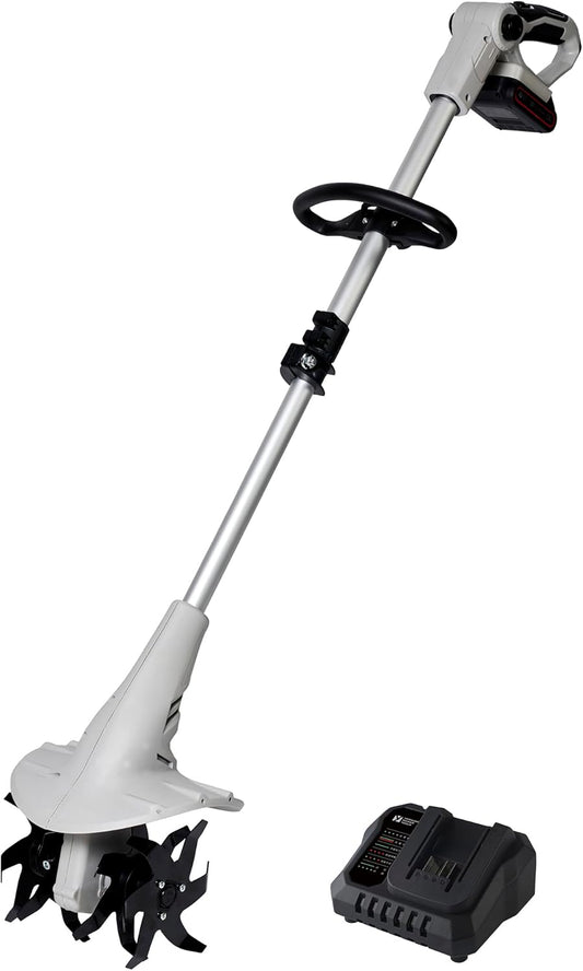 Yamazen CV-1825S Rechargeable Cultivator, 18 V, Electric, For Home Use, Lightweight, Small, Battery Included, Tilling Width 7.9 inches (200 mm), Telescopic Pole, Home Vegetable Garden, Agriculture