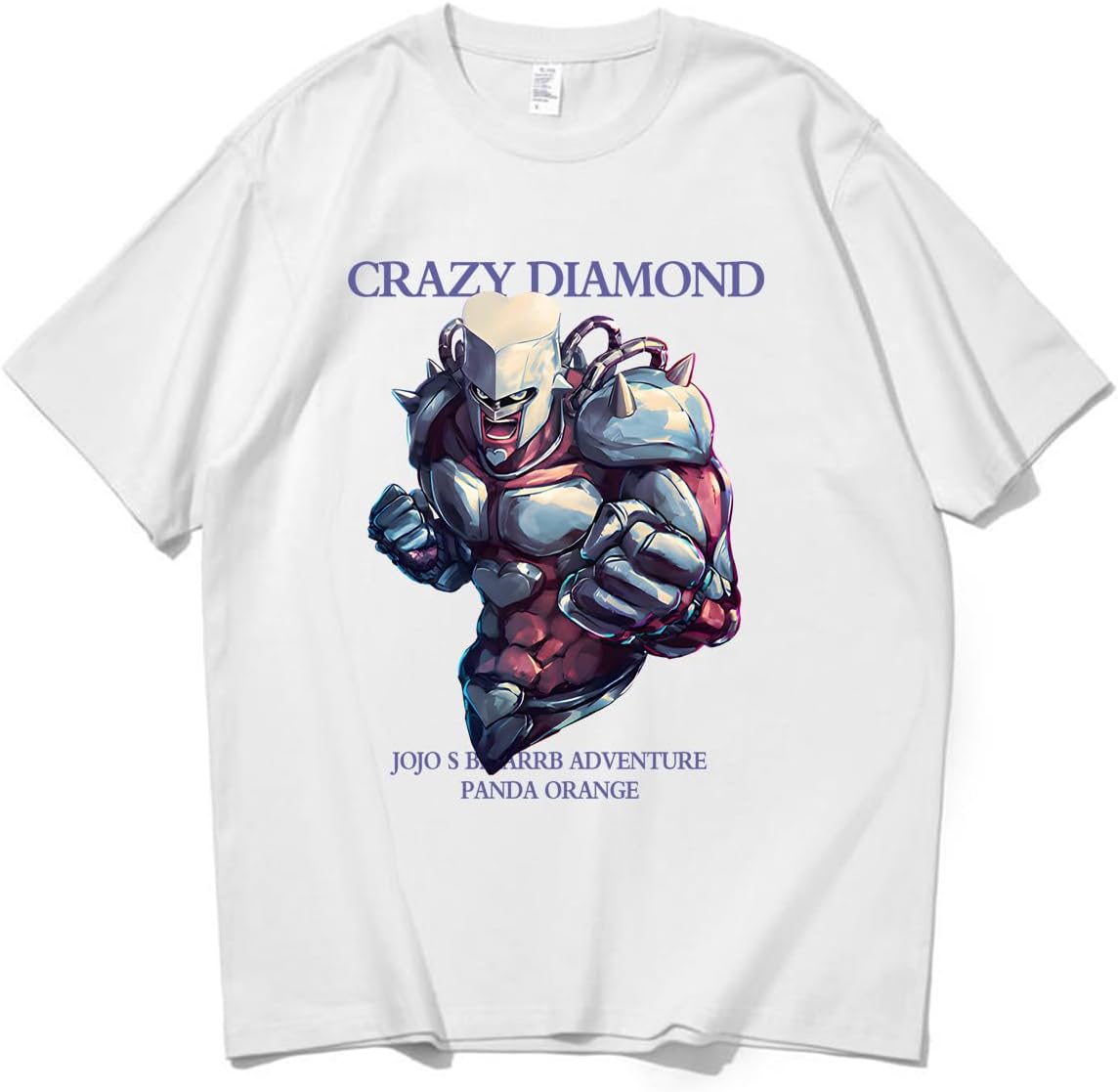 ZimyFuntoy Jojo's Bizarre Adventure Anime T-Shirt, Short Sleeve, Cotton, Unisex, Spring, Summer, Autumn, Round Neck, Disguise, Casual, Large Size, Soft, Sweat Absorbent, Quick Drying, For Work or