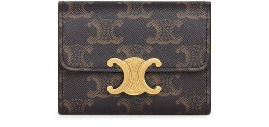 CELINE Compact wallet Triomphe in Triomphe canvas - Image 1