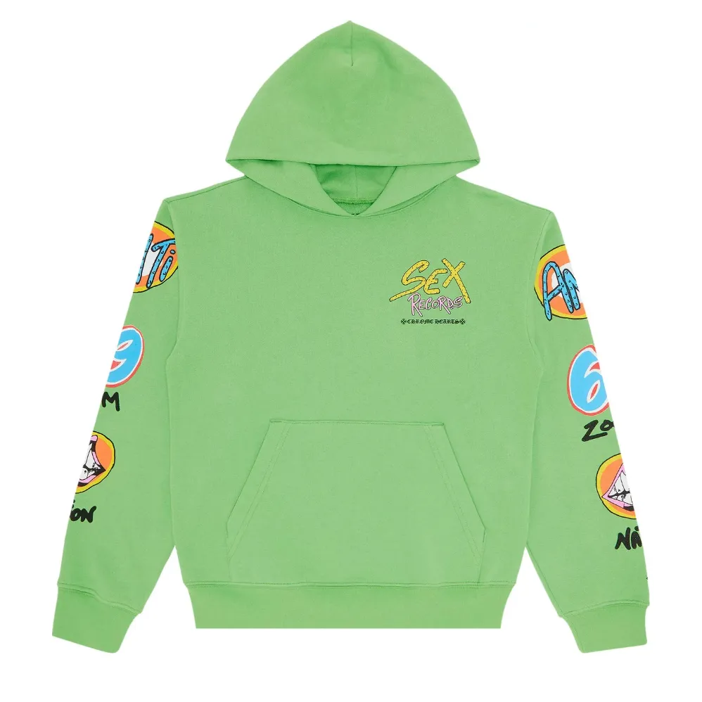 CHROME HEARTS MATTY BOY 'GREEN' SEX RECORDS HOODIE