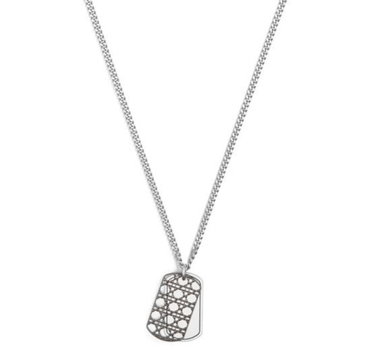 DIOR Cannage Plate Pendant Necklace - Image 1