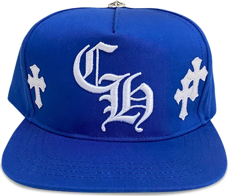 CHROME HEARTS '9 PATCH' BLUE HAT