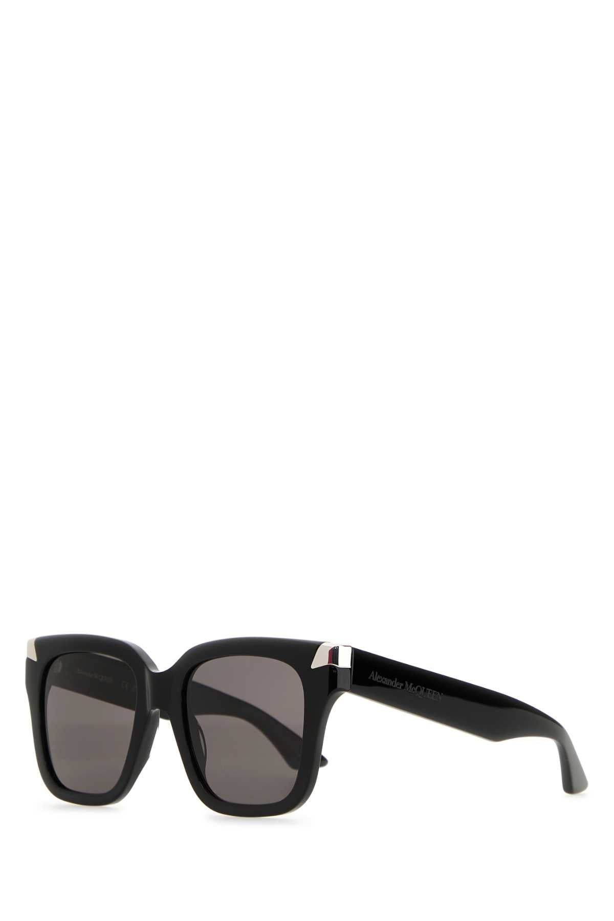 Alexander Mcqueen アレクサンダーマックイーンブラックアセテートパンクリベットサングラス - Image 1