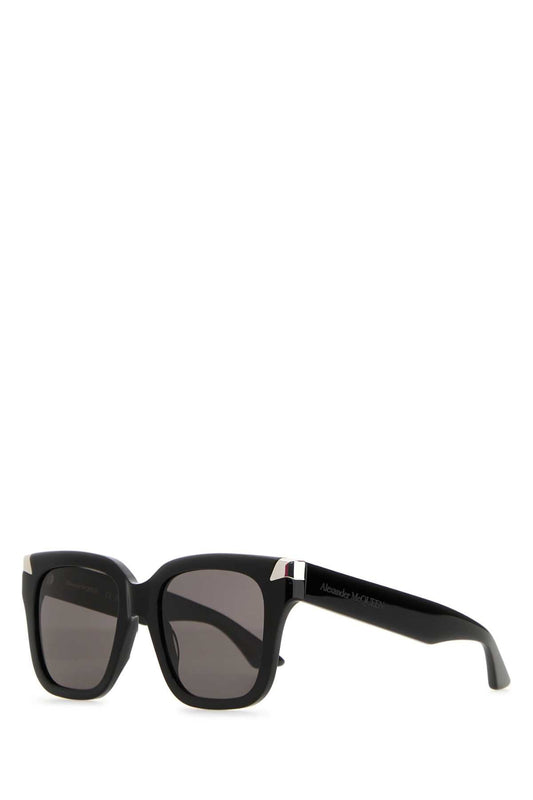 Alexander Mcqueen アレクサンダーマックイーンブラックアセテートパンクリベットサングラス - Image 1
