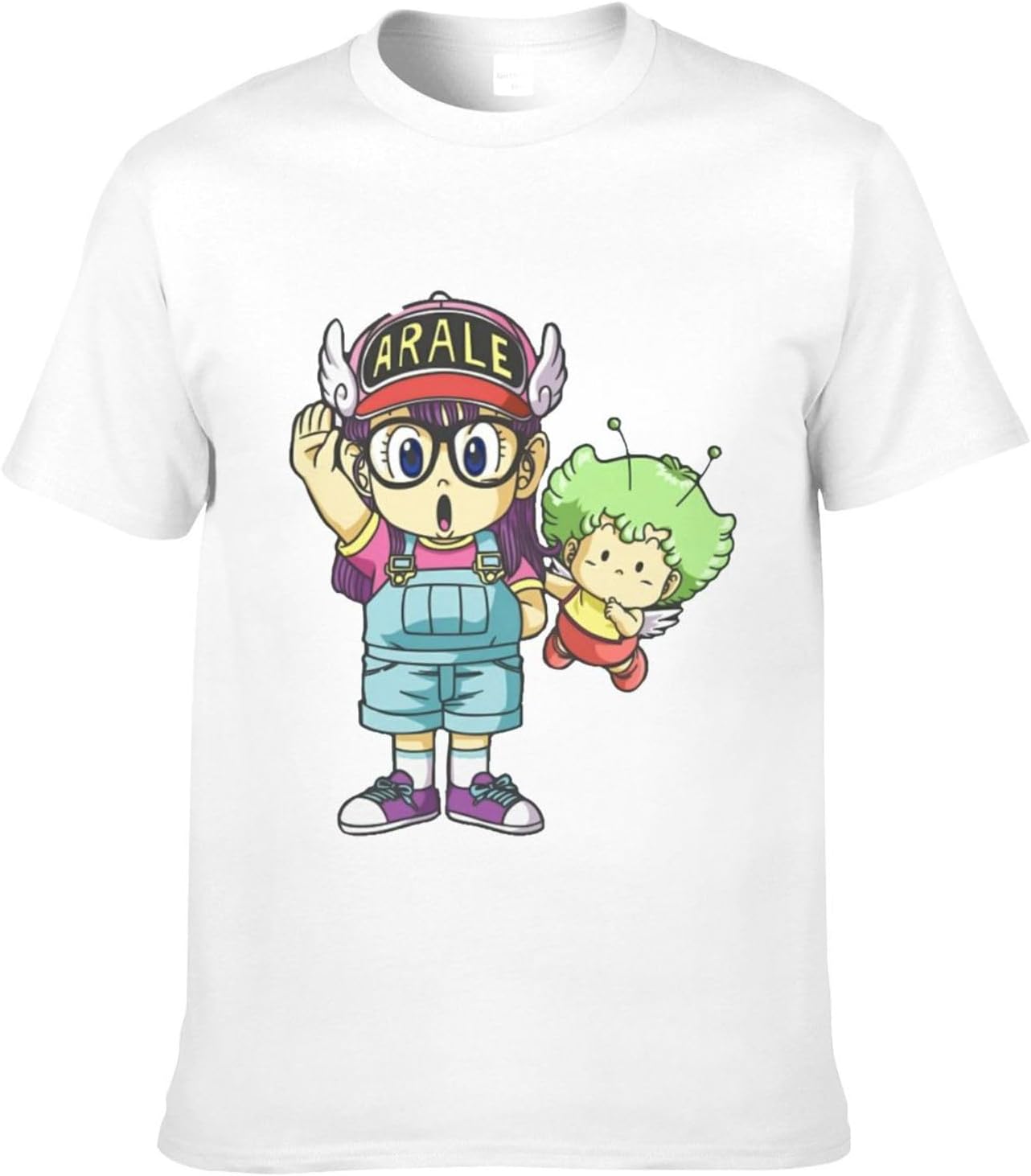 ZOOKISS T-shirt, Arale-chan (1) Anime Top Shirt, Short Sleeve, Men's, Women's, Summer Clothes, 100% Cotton, Fashionable, Cartoon Style, Couples Wear, Large Size, Goods, Character Present,