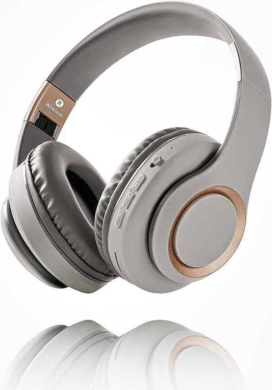 Wireless Headphones Bluetooth 5.3 Over Ear Bluetooth Headphones/Low Latency/Closed Type Sound Leak Resistant/Built-in Microphone/Lightweight Comfortable Fit/Foldable/40mm HD Driver Unit/3.5mm AUX