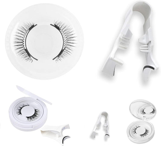 false eyelashes natural magnetic false eyelashes magnetic false eyelashes 1 pair long lasting with clip storage box magnetic eyelashes 3d cosmetic waterproof comfortable reusable for women beginners