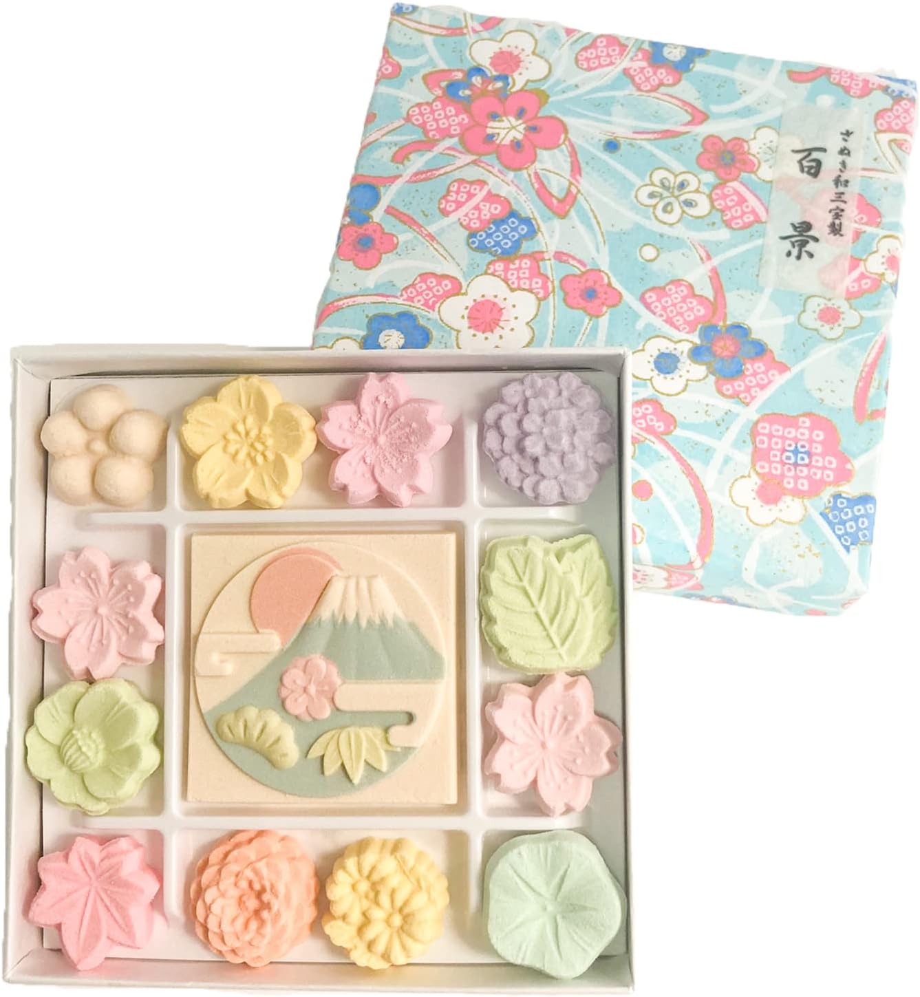 SDKWDH Baikoudou Hyakukei Wazami Hontōu Ganka Hontōu Sugar Chiyo Box Fujiyama Petit Gift 1 Piece (x 1)