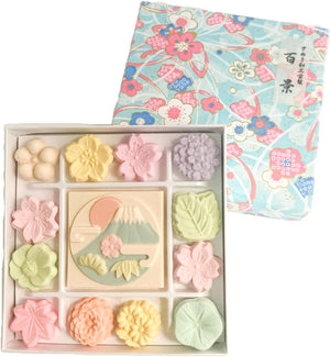 SDKWDH Baikoudou Hyakukei Wazami Hontōu Ganka Hontōu Sugar Chiyo Box Fujiyama Petit Gift 1 Piece (x 1)