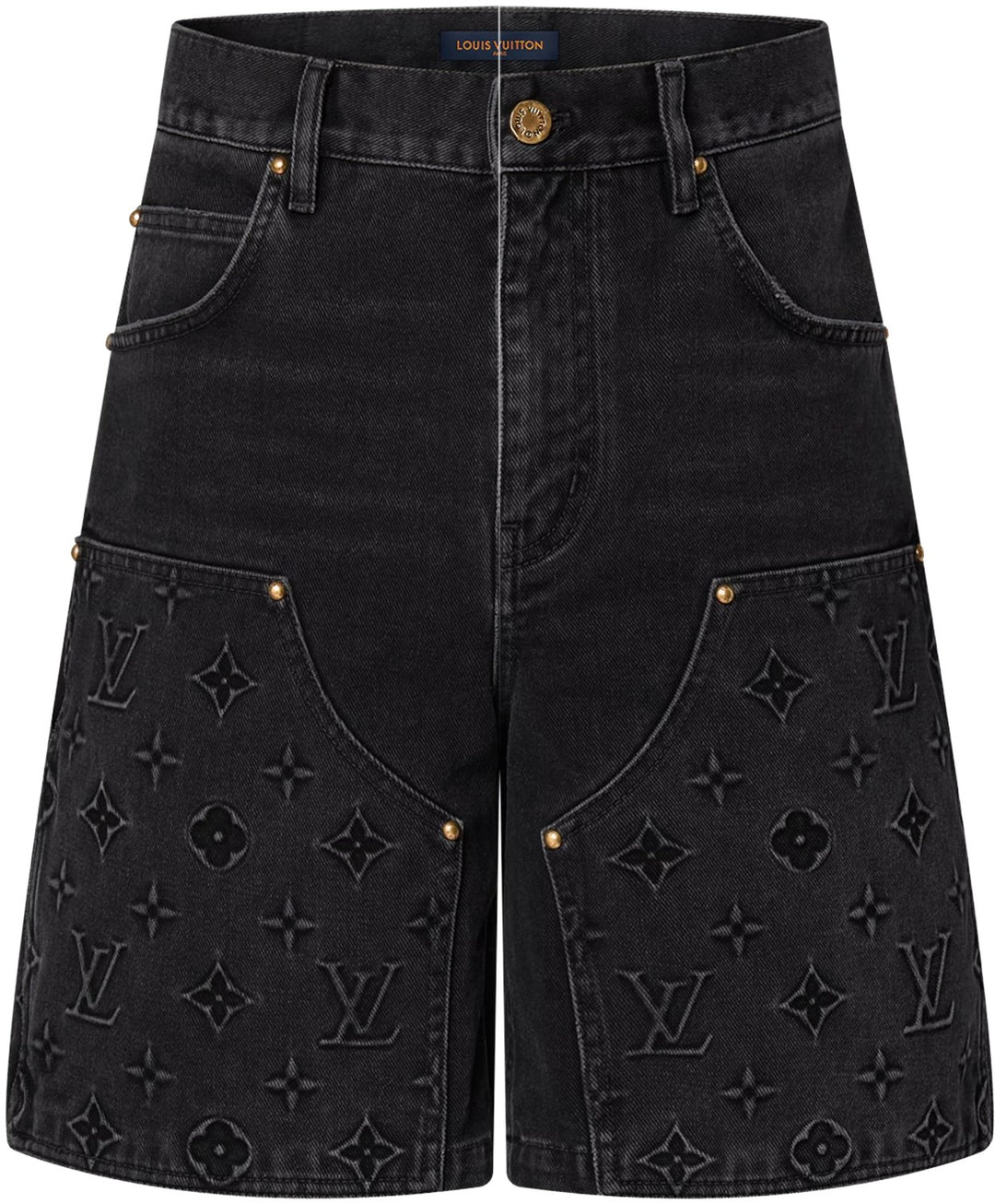LOUIS VUITTON 'BLACK' CARPENTER DENIM SHORTS
