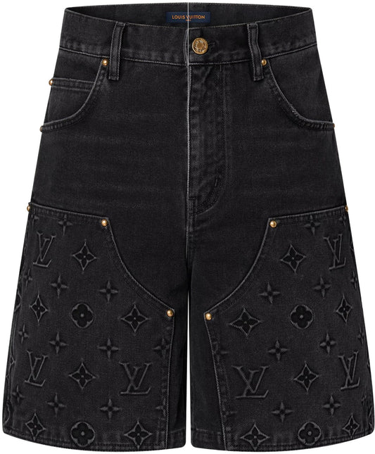 LOUIS VUITTON 'BLACK' CARPENTER DENIM SHORTS