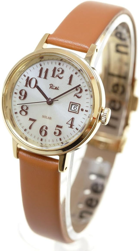 Seiko AKQD402 Standard Women's Solar Wristwatch, Silver, Dial: Cream