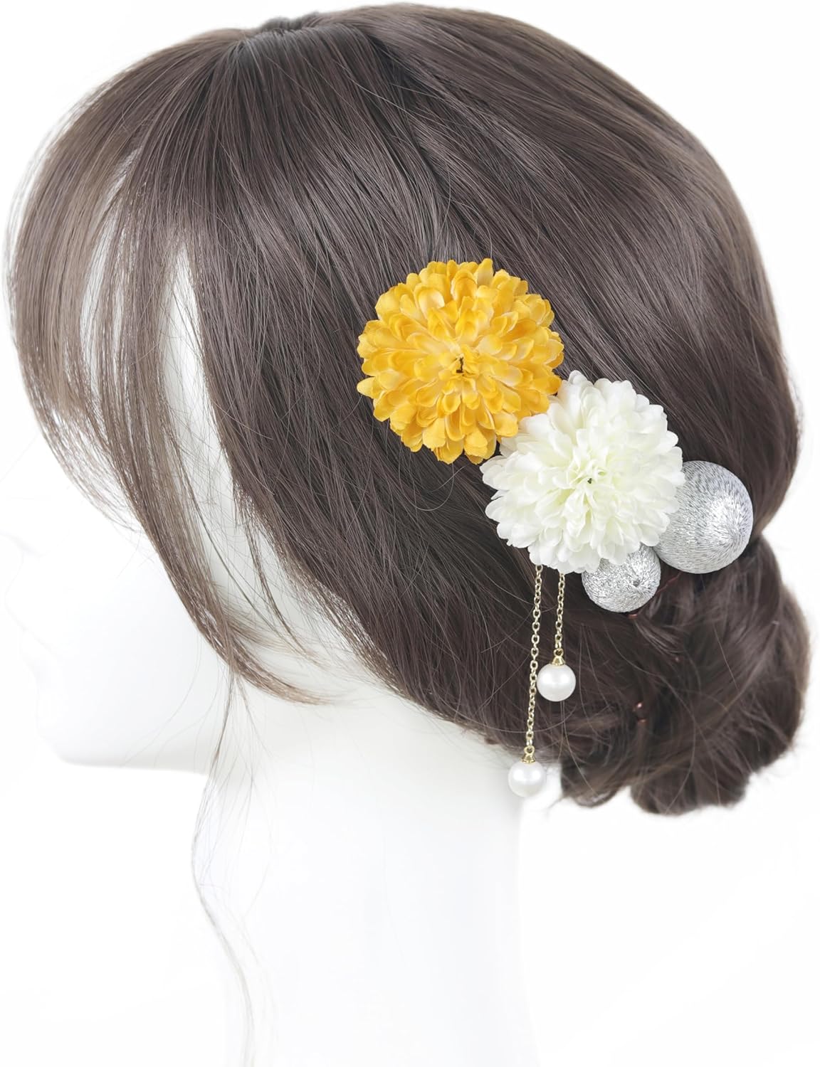 NANA Handmade Hair Ornament, Ping Pong Mu, Japanese Ball, Cute, Coming of Age Ceremony, Shichi-Go-San Fireworks Festival, Yukata, Graduation Ceremony, School Entrance Ceremony, Summer Festival