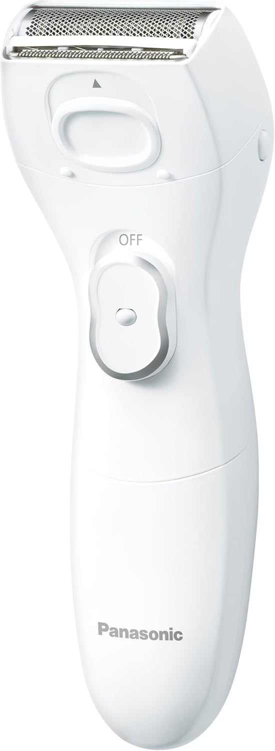 Panasonic ES-WL51-W Women's Shaver, Sarache Hair Removal, Full Body, Battery Operated, White