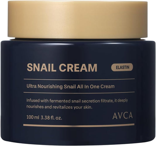 AVCA Ultra Nourishing Snail, All-in-One Cream, 3.4 fl oz (100 ml)