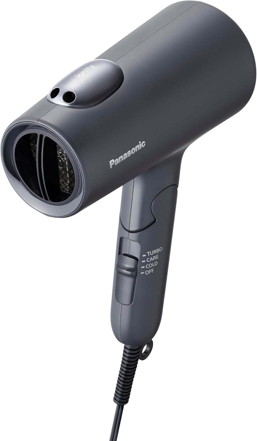 Panasonic Hair Dryer Ionity EH-NE7L-H Quick Drying, Large Airflow, Powerful Dry, Low Temperature Mode, Double Mineral Ion, Dark Gray