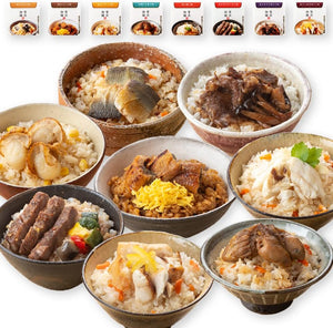 Luxury Ozen Set of 8 Types of Grilled Ayu, Broiled Scallop Butter, Oyster Boiled Snamper, Konie Beef Steak, Kone Beef Sukiyaki Silver Saikyo Grill, Frozen Rice, Luxurious, Assorted, Gift, Gift