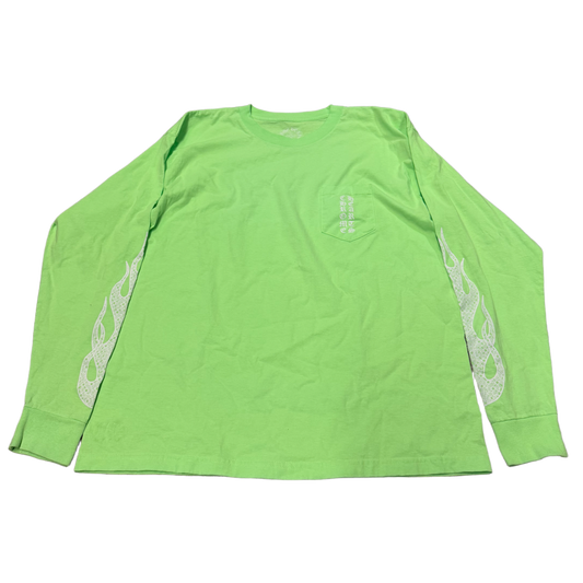 CHROME HEARTS 'NEON ARM FLAMES' LONGSLEEVE TEE