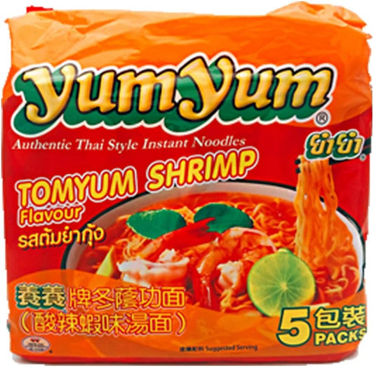 Yum Yum Interfresh Yumyum Instant Ramen, Tom Yum Shrimp Flavor, 12.3 oz (350 g) x 6 Bags