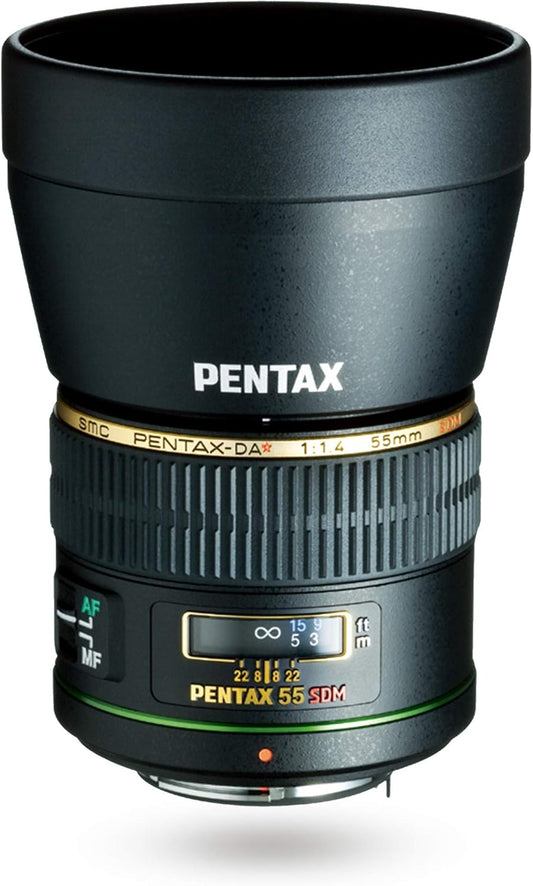 ペンタックス smc PENTAX-DA★55mmF1.4ED SDM 中望遠単焦点レンズ 妥協なき高性能を追求した大口径スターレンズ, エアロブライトコーティングを採用しヌケが良くフレアの少ないを実現, 静音でスムーズなSDM搭載 安心の防塵防滴, ペンタックス一眼Kシリーズはボディ内手ぶれ補正搭載 21790