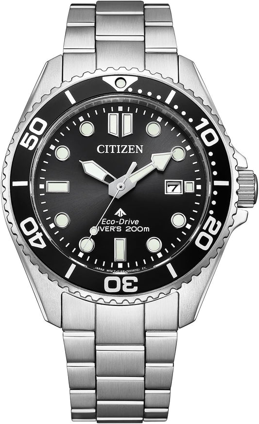 Citizen Promaster Photovoltaic Eco-Drive Diver's Watch, 668.4 ft (200 m), Waterproof Men's, Black, watch