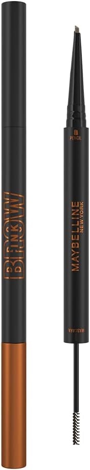 Maybelline Brow Ink Color Tint Duo 2-in-1 Eyebrow Mascara + Pencil, 04 Dark Brown