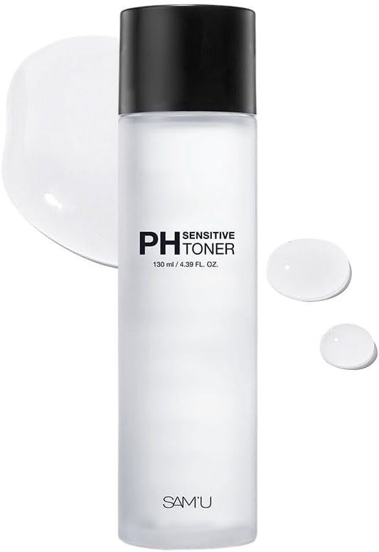 Samu PH Sensitive Toner, 4.5 fl oz (130 ml), PH Sensitive Toner, Lotion, Hyaluronic Acid, Ceramide, Tracion Point Extract, Weak Acid, Non-sticky, Fresh pH Balance Care, Moisturizing, Moisturizing Care