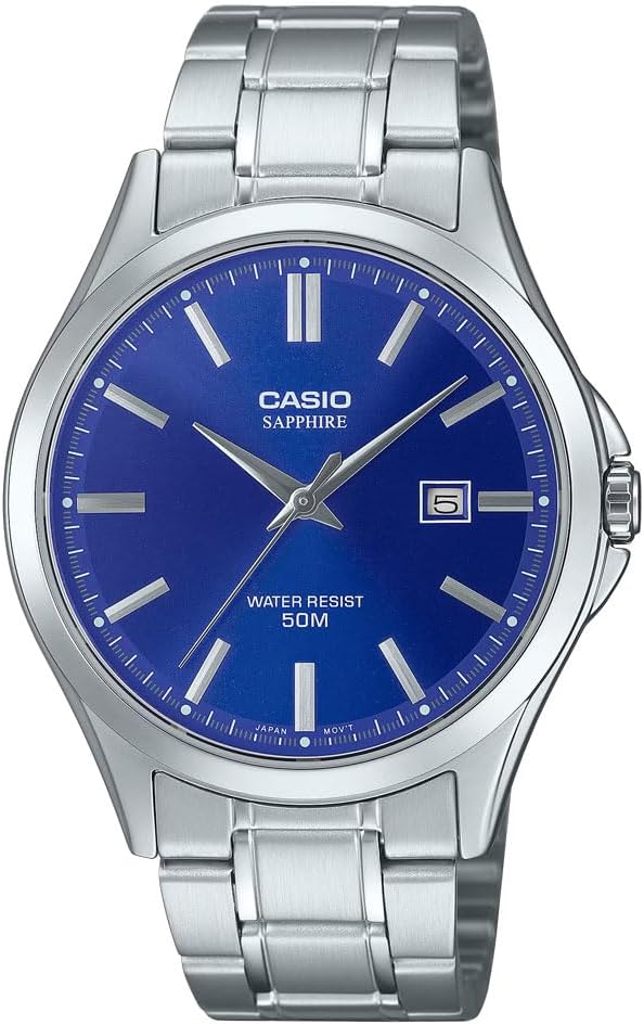 Casio MTS-115D-2A1 Analog Quartz Standard, Standard, Silver, Blue