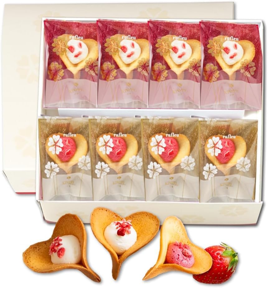 KINEEL Lufu (Vanilla, Berry Berry) 16 Pieces / Halloween Year-end Gift Confectionery Western Sweets Langue de Chat Gift Celebration Return Gift Hand-carried Gift Assortment Individual Packaging