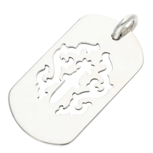CHROME HEARTS 'DAGGER' SILVER DOG TAG PENDANT