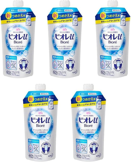(Bulk Purchase) Kao Biore U 3336316 Refill, 11.5 fl oz (340 ml) x 5