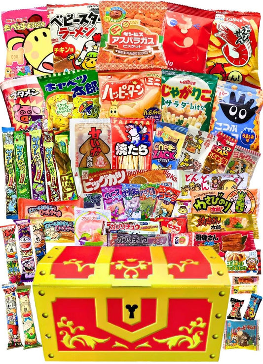 【Dagashi Sweets Assortment】Total of 50 pieces, Banchu's Treasure Box Dagashi Set, Children, Small Pack Sweets, Present, Gift, Party, Birthday, Event, Girls' Party, Welcome Party, RBR50