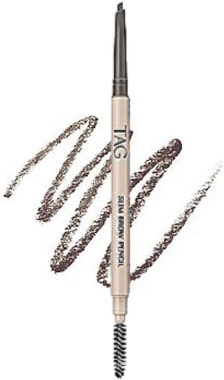 TAG Tag Slim Brow Pencil 0.06g/Eyebrow Pencil, Eyebrow/Too Cool For School Makeup Brand TAG Korean Cosmetics (01 DARK BROWN)