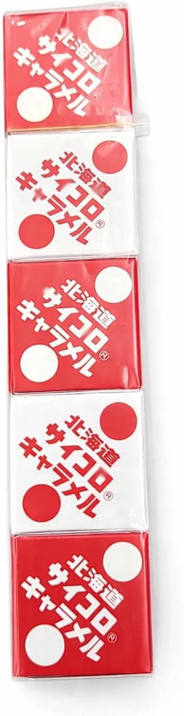 Hokkaido Dice Caramel 10 Tablets, 2 Tablets x 5 Boxes, Red and White Small Box, Souvenir