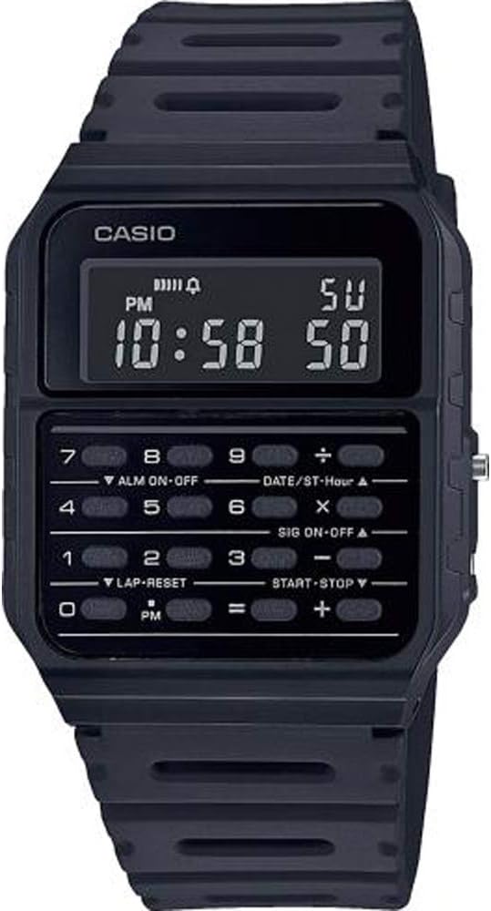 Casio Standard CA-53WF Calculator Watch with Calculator Function, Black (1B), Calculator function