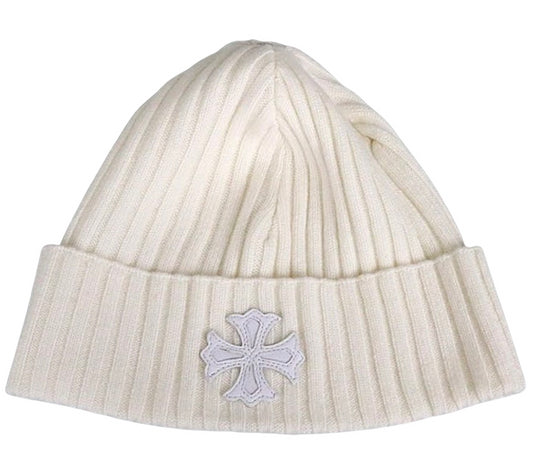 CHROME HEARTS 'R.P MCMURPHY' CASHMERE CREAM BEANIE