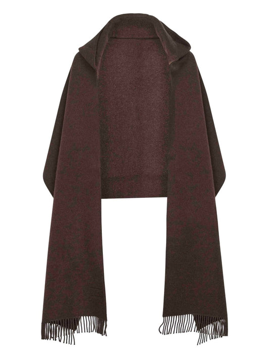 Brunello Cucinelliウールとカシミアフード付きスカーフ - Image 1