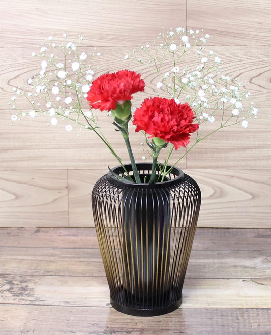 Traditional Crafts, Suruga Bamboo Sensuji Works, Flower Vase, Kyoka Painting