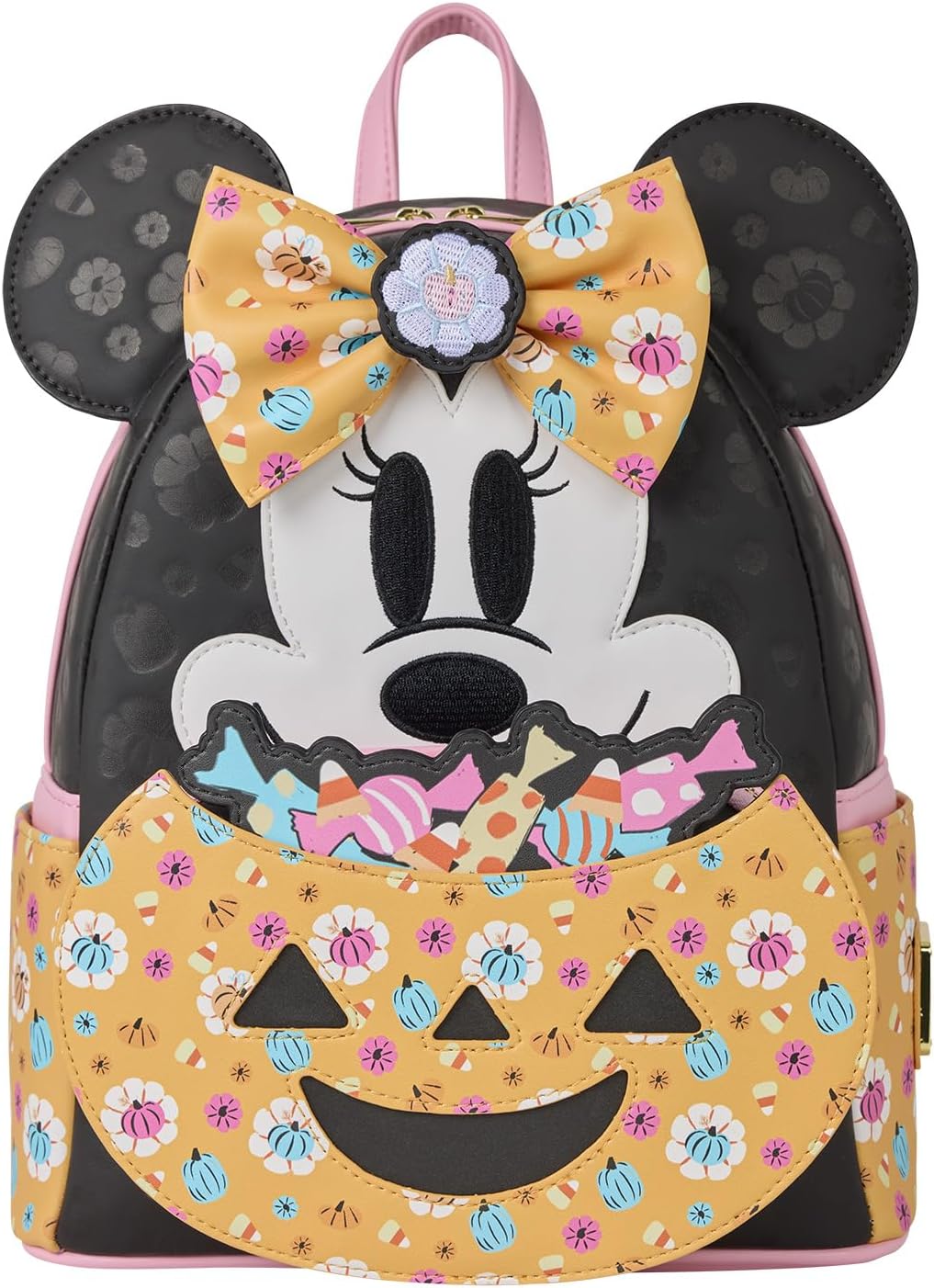 Loungefly Mini mochila de calabaza de Minnie Mouse de Disney