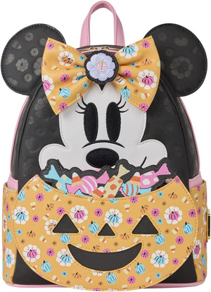 Loungefly Mini mochila de calabaza de Minnie Mouse de Disney
