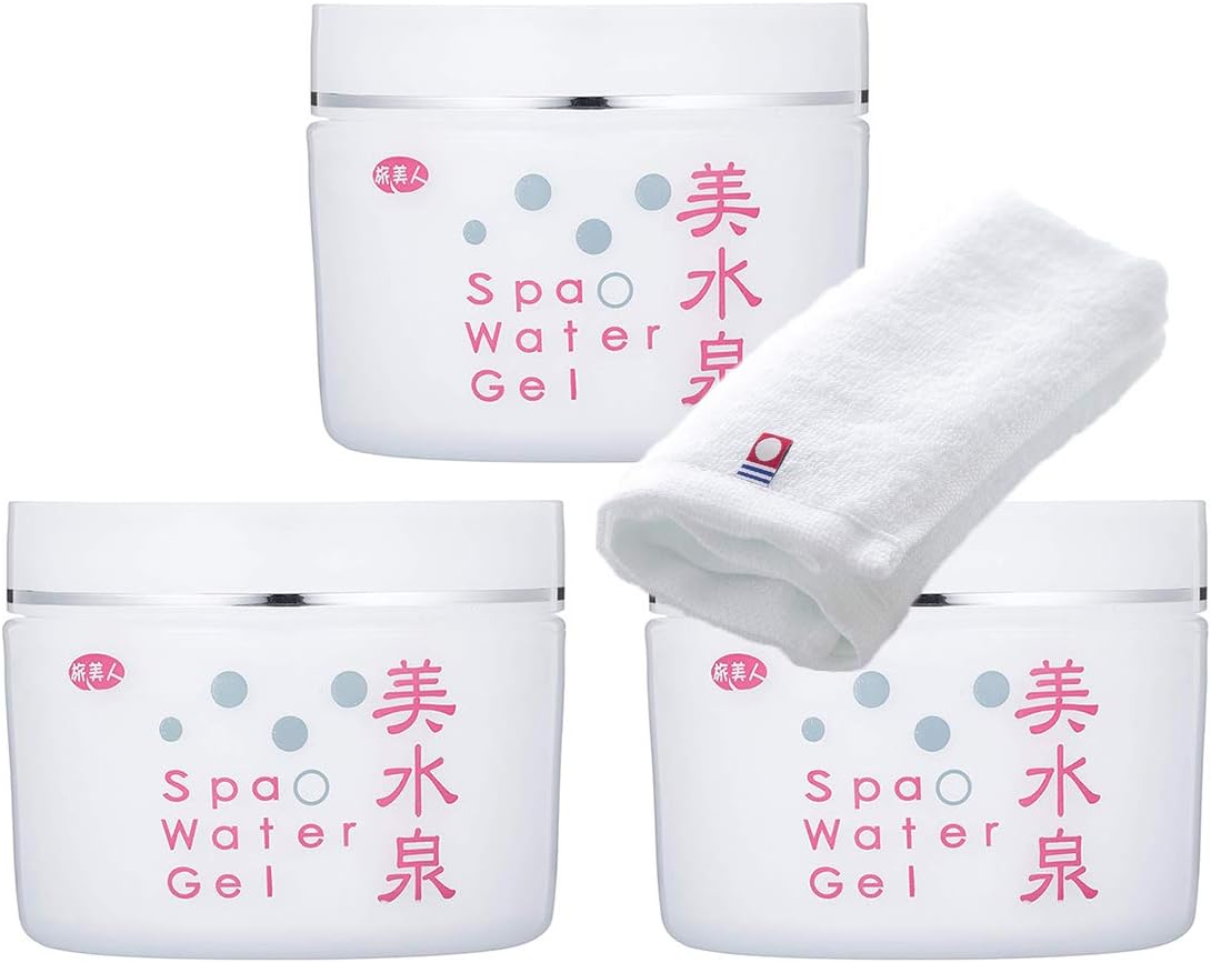 Azuma Shoji [Imabari Towel Included] Spout Gel Misuizumi Izumi, 2.8 oz (80 g), Set of 3 / Travel Bijin All-in-One Gel