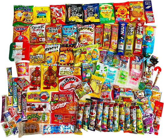 Classic Dagashi Dagashi Assorted Set, Approximately 100 Types, 100 Pieces, Quality Oriented, Classic Sweets