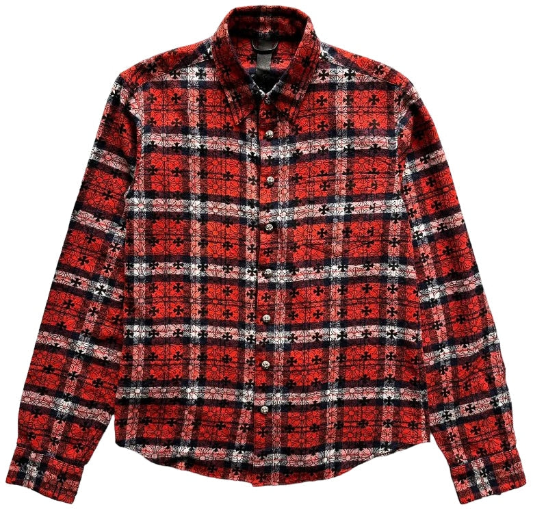 CHROME HEARTS 'LOOSE ENDS' RED FLANNEL